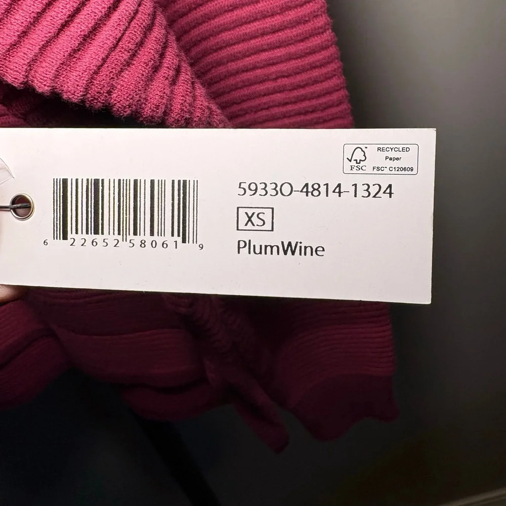 Women's Tribal Jeans‎ Plum Wine Ribbed Cowl Neck Sweater XS